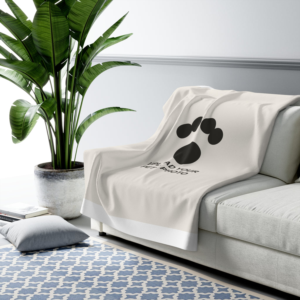 Custom Pet Portrait Fleece Blanket